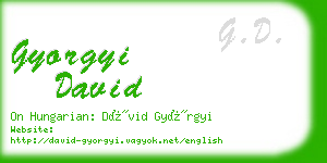 gyorgyi david business card